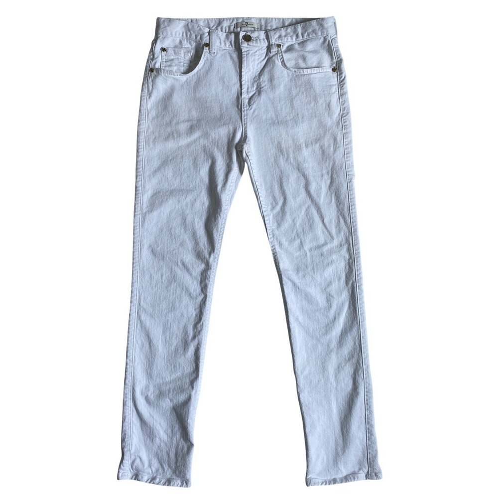 7 For All Mankind White Relaxed Skinny‎ Girlfriend Jeans Size 26 AU0395495S